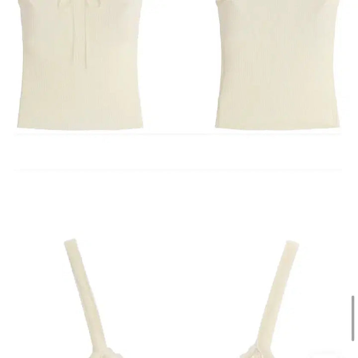 [BUNJANG] Ribbon Lace Ivory Cardigan and Tank Top Set / 리본레이스 나시 가디건 세트 아이보리