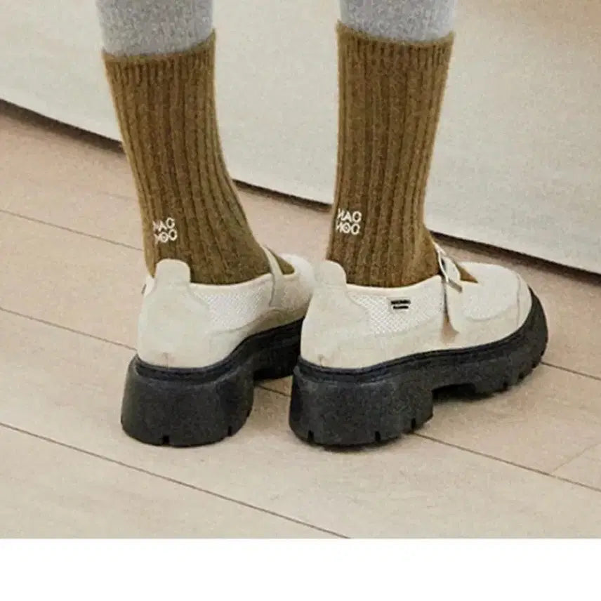 [BUNJANG] 마크모크 메리제인 스니커즈 아이보리 5cm 굽 / 마크모크 메리제인 스니커즈 아이보리 5cm 굽