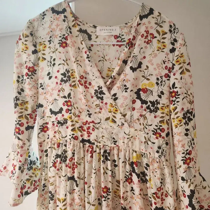 [BUNJANG] Opening J Flower Chiffon Long Dress / 오프닝제이 플라워 쉬폰 롱 원피스