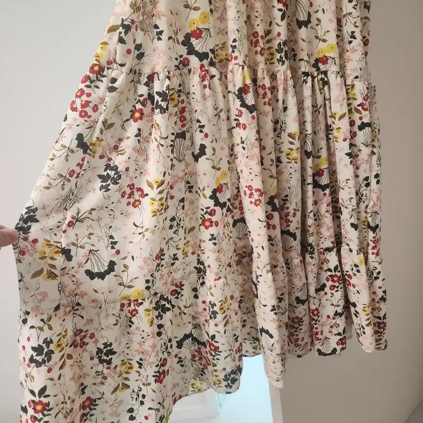 [BUNJANG] Opening J Flower Chiffon Long Dress / 오프닝제이 플라워 쉬폰 롱 원피스