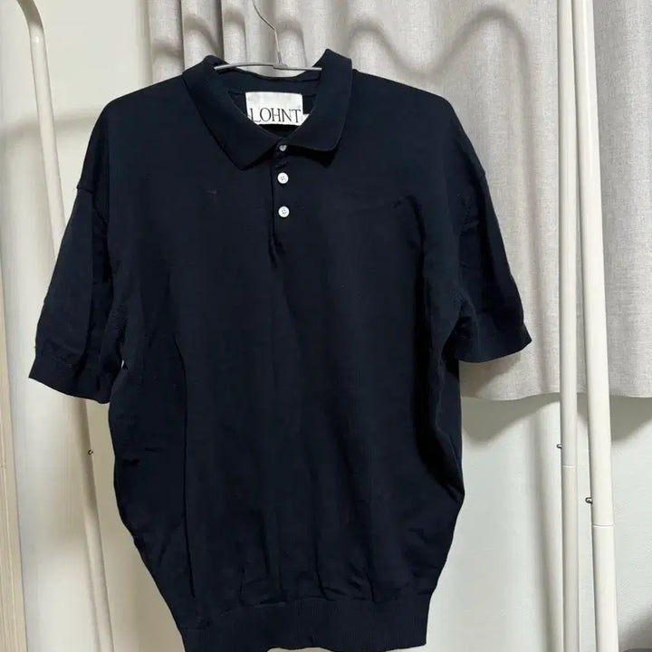[BUNJANG] Lont Navy Knit T-shirt / 론트 반팔니트