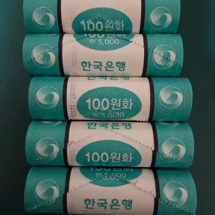 [BUNJANG] Bank of Korea 2016 100 Won Uncirculated Coin Rolls (5 Rolls) / 한국은행 2016년 100원 미사용 주화 5롤
