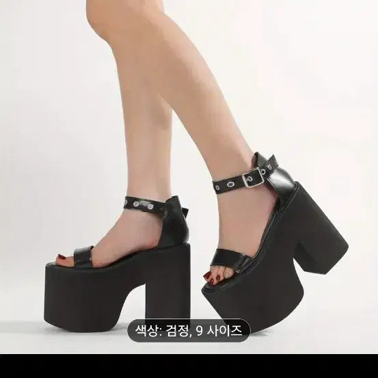 [SOLD OUT] 블랙 플랫폼 샌들 9사이즈