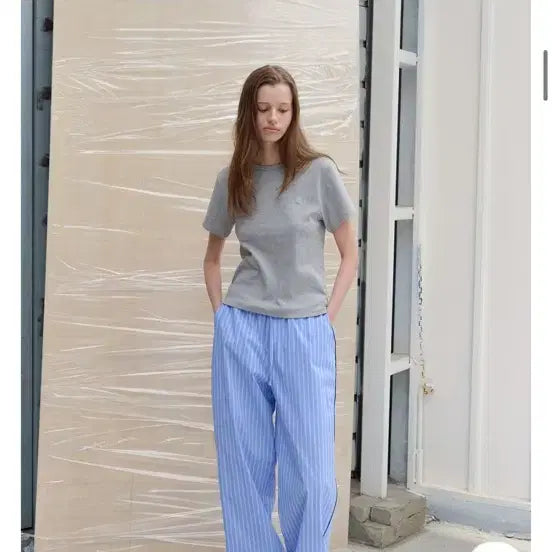 [BUNJANG] LEVAR Pinstripe Lounge Pants / (새상품) LEVAR 르바 핀스트라이프 팬츠 택O