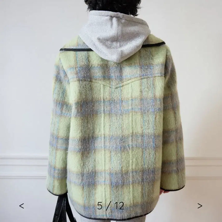 [BUNJANG] JOLIE RAYE Helena Mohair Coat / 졸리레이드 헬레나 모헤어 코트 체크