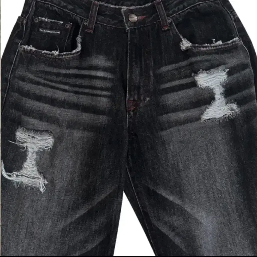 [BUNJANG] Please No Follow Wide Denim Pants Black / 반포)플리즈노팔로우 와이드데님 팬츠 블랙 3사이즈