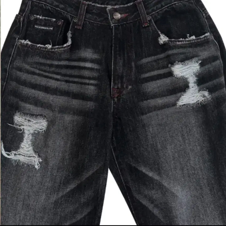 [BUNJANG] Please No Follow Wide Denim Pants Black / 반포)플리즈노팔로우 와이드데님 팬츠 블랙 3사이즈