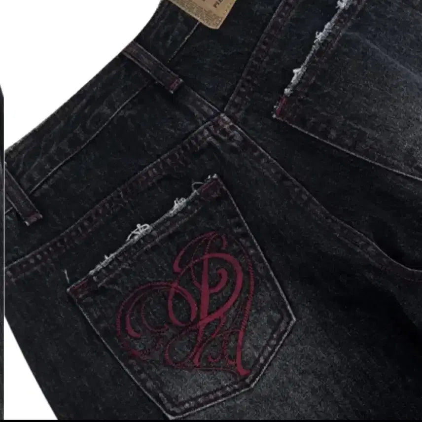 [BUNJANG] Please No Follow Wide Denim Pants Black / 반포)플리즈노팔로우 와이드데님 팬츠 블랙 3사이즈