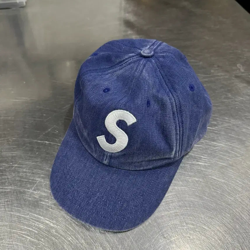 [BUNJANG] Supreme S Logo Denim Baseball Cap / Supreme S로고 데님 볼캡