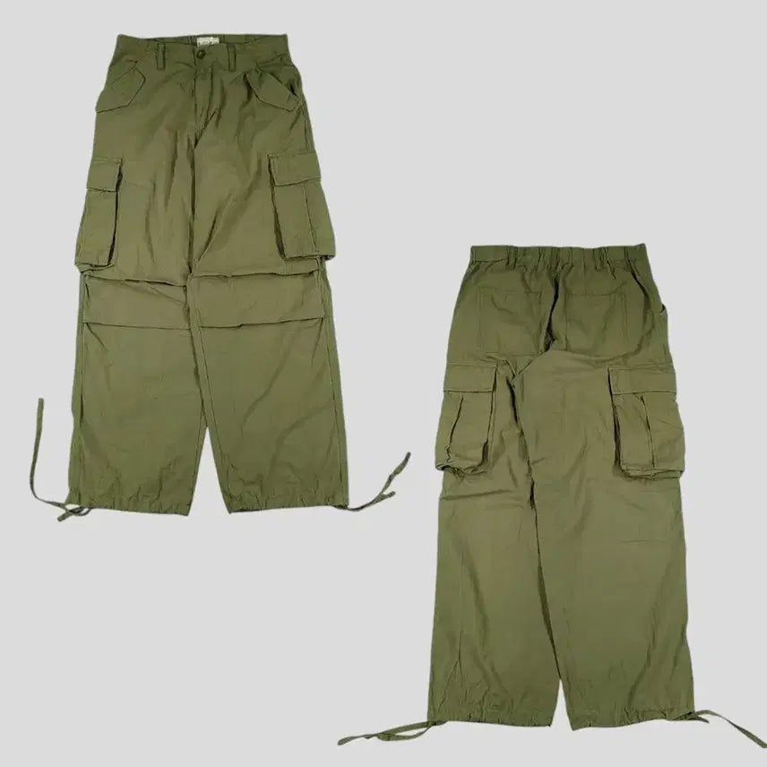 [BUNJANG] BIGUNION M-65 Military Street Two-Way Pants / BIGUNION 빅유니온 피그먼트 카키 밀리터리 m-65 스트릿 투웨이조