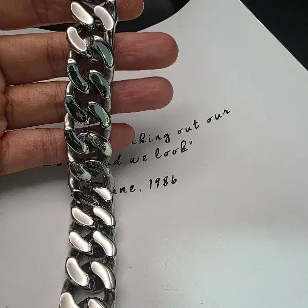 [BUNJANG] Surgical Steel Octagonal Chain Bracelet 20mm 40 Don Weight Bold 316L / 써지컬 팔각 20mm팔찌 중량 40돈 볼드 316L