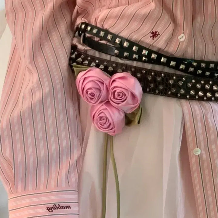 [BUNJANG] Marbling Corsage with Pink Roses / 마블링 코사지
