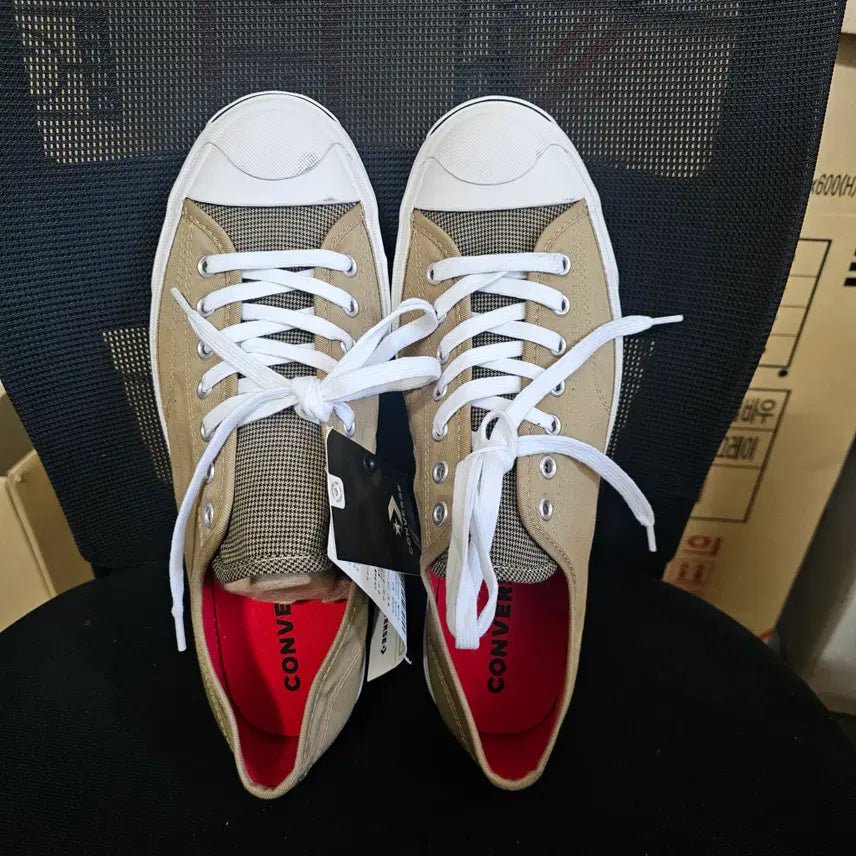 [BUNJANG] Converse Jack Purcell Hacked Nomad Khaki Sneakers / 625-[새상품]컨버스 공용 잭퍼셀 핵트 패션 노마드카키  280