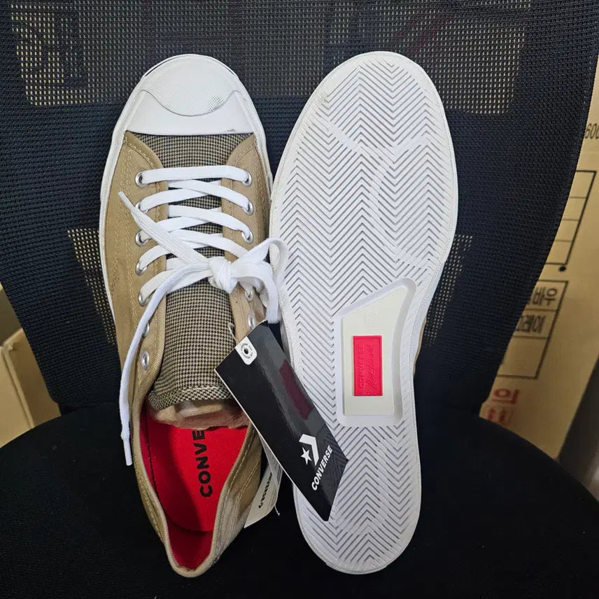 [BUNJANG] Converse Jack Purcell Hacked Nomad Khaki Sneakers / 625-[새상품]컨버스 공용 잭퍼셀 핵트 패션 노마드카키  280