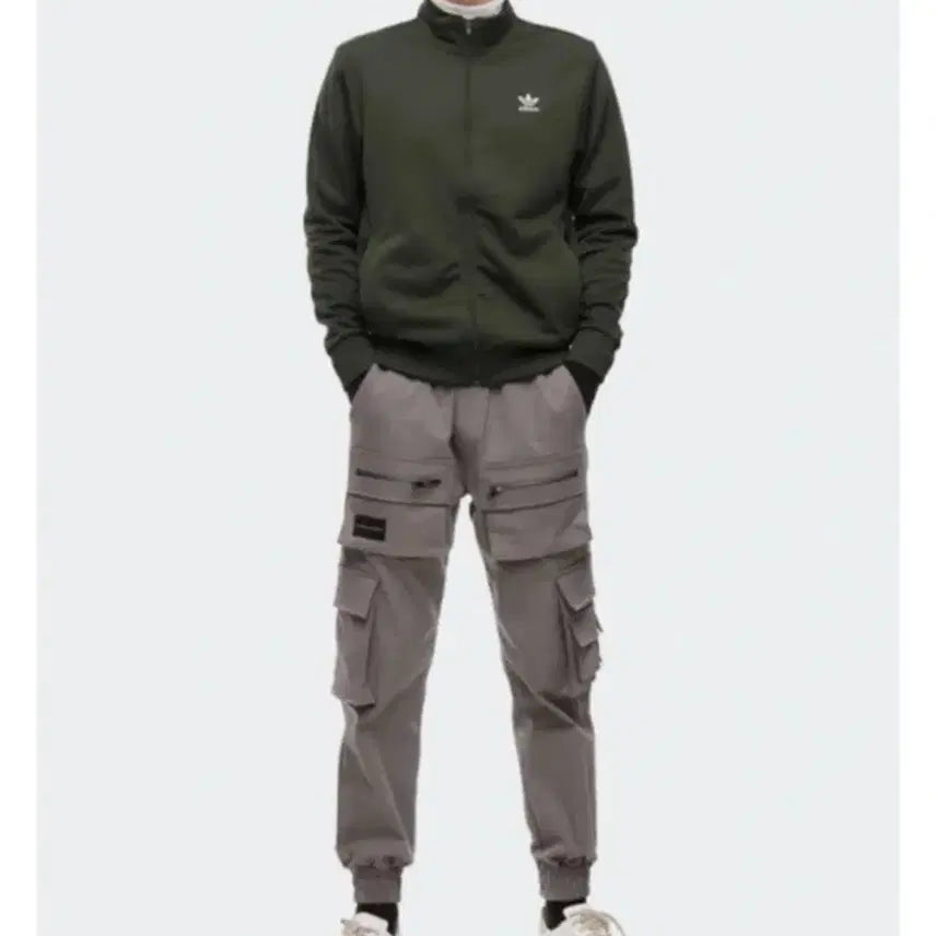 [BUNJANG] Adidas Essential Track Top Khaki L / 아디다스 에센셜 트랙탑 카키색 L사이즈