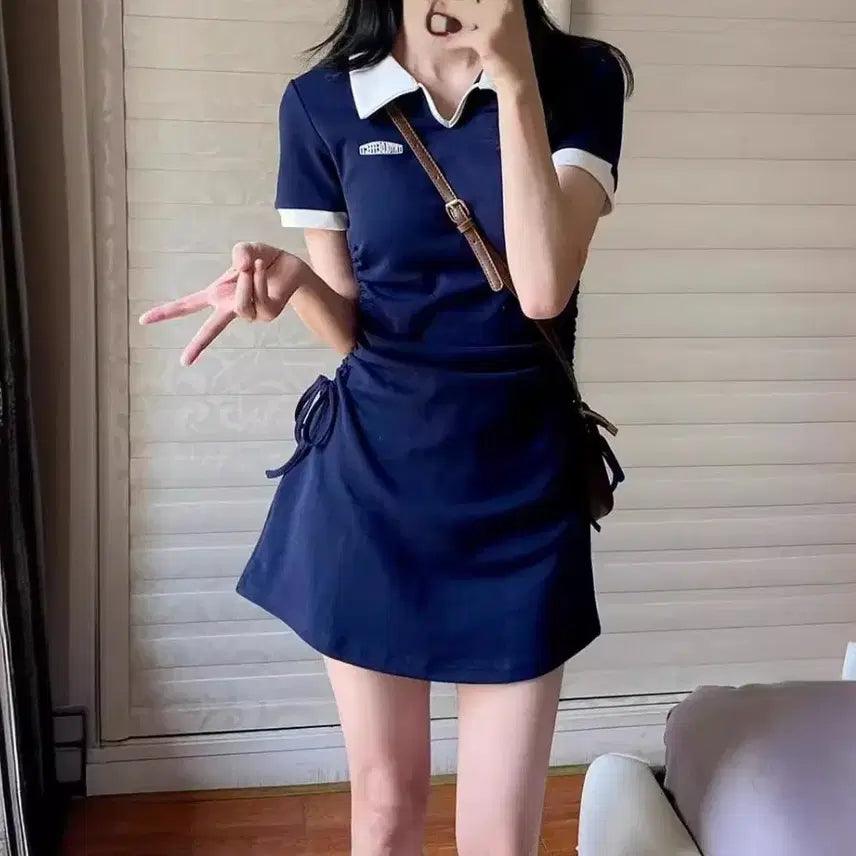 [BUNJANG] Slim Waist Mini Dress - Medium / 슬림 웨이스트 미니원피스-M