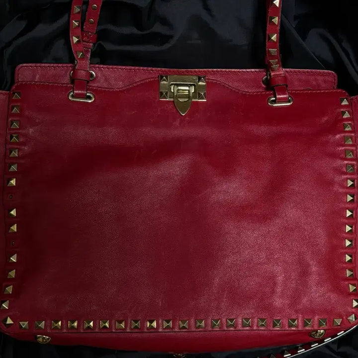 [BUNJANG] Valentino Garavani Rockstud Red Tote Bag / (정품) 발렌티노 가라바니 락스터드 레드 토트백 숄더백 2way 미디엄
