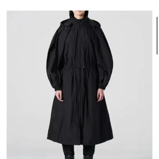 [BUNJANG] Joon Gi Black Parachute Long Windbreaker / 준지 블랙 파라슈트 롱 윈드브레이커