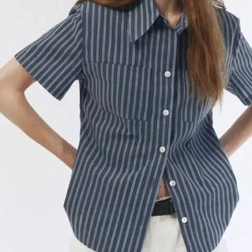[BUNJANG] Repose Stripe Seersucker Shirt / 리포스 스트라이프 시어서커 셔츠