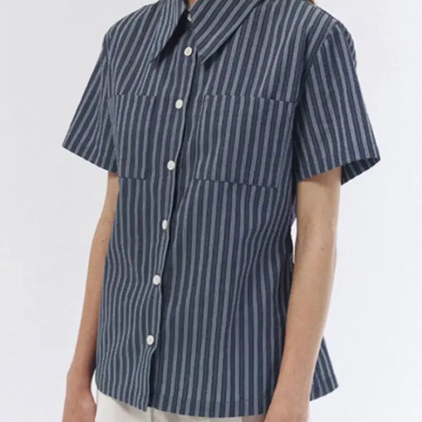 [BUNJANG] Repose Stripe Seersucker Shirt / 리포스 스트라이프 시어서커 셔츠