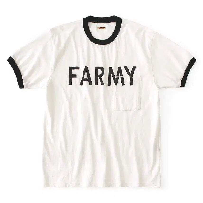 [BUNJANG] 캐피탈 farmy 포켓 링거 티셔츠 4사이즈 / 캐피탈 farmy 포켓 링거 티셔츠 4사이즈