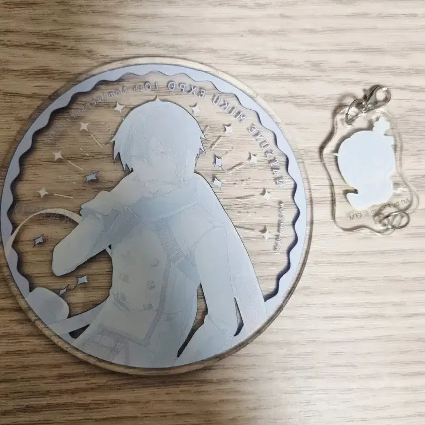 [BUNJANG] Vocaloid Expo 10th Anniversary Kaito Acrylic Coaster Keyring Bundle Set / 보컬로이드 엑스포 10주년 콜라보카페 카이토 아크릴 코스터 키링 일괄
