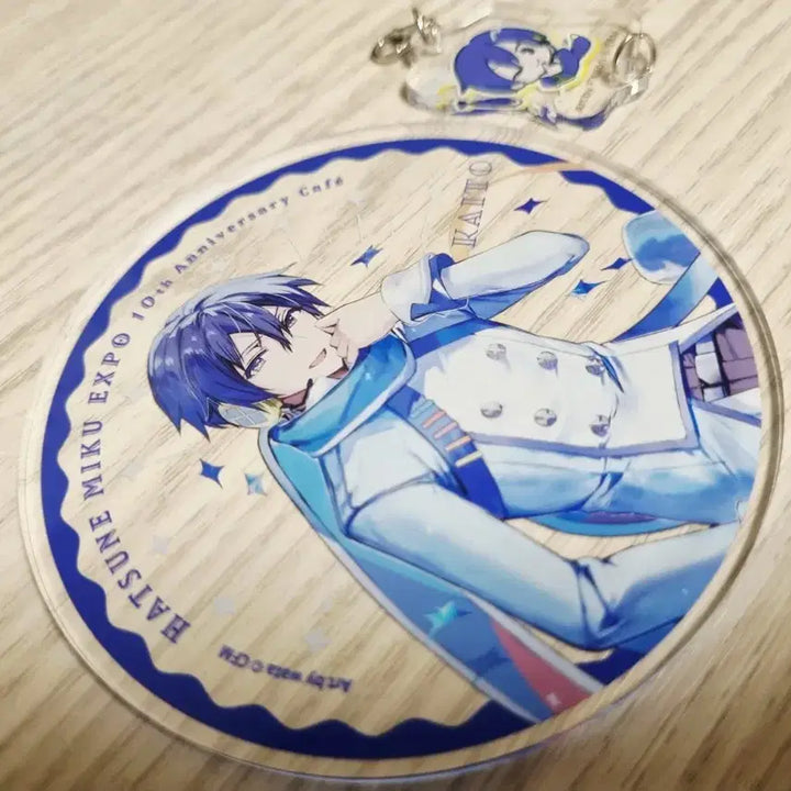 [BUNJANG] Vocaloid Expo 10th Anniversary Kaito Acrylic Coaster Keyring Bundle Set / 보컬로이드 엑스포 10주년 콜라보카페 카이토 아크릴 코스터 키링 일괄