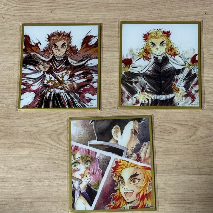 [BUNJANG] Demon Slayer Rengoku Acrylic Color Paper Bundle Set / 귀멸의칼날 웹샵 쿠지 아크릴 색지 렌고쿠 일괄 판매