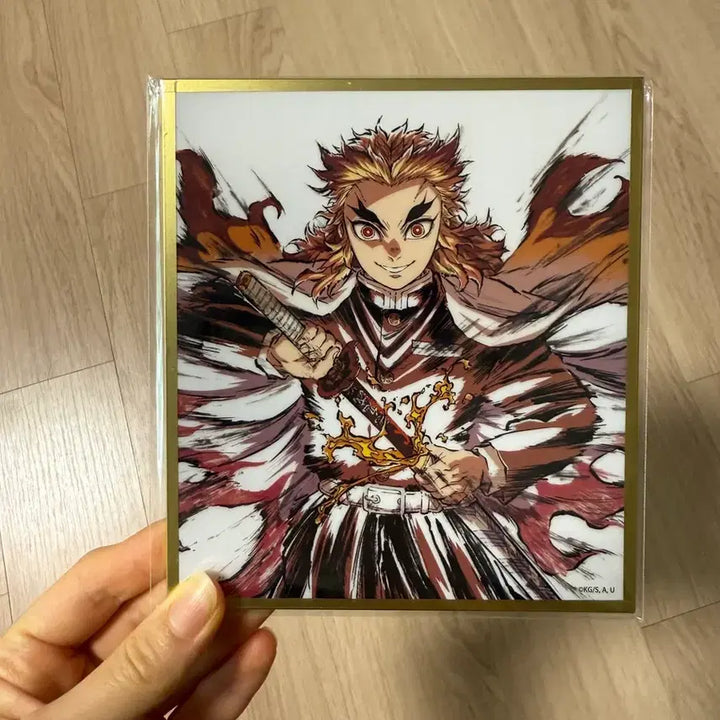 [BUNJANG] Demon Slayer Rengoku Acrylic Color Paper Bundle Set / 귀멸의칼날 웹샵 쿠지 아크릴 색지 렌고쿠 일괄 판매