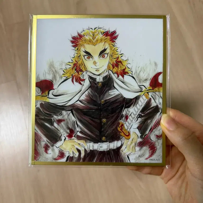 [BUNJANG] Demon Slayer Rengoku Acrylic Color Paper Bundle Set / 귀멸의칼날 웹샵 쿠지 아크릴 색지 렌고쿠 일괄 판매