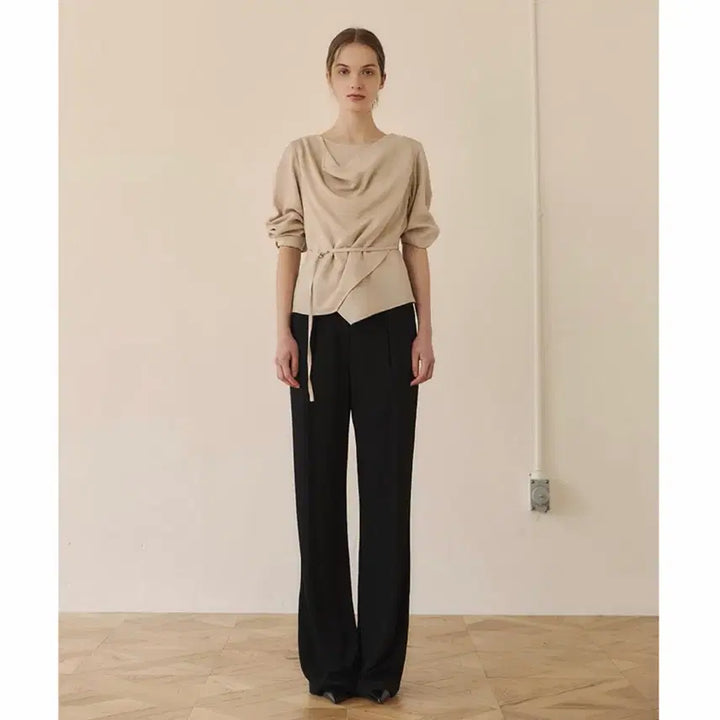 [BUNJANG] LETQSTUDIO Drape Layered Blouse / LETQSTUDIO 드레이프 블라우스
