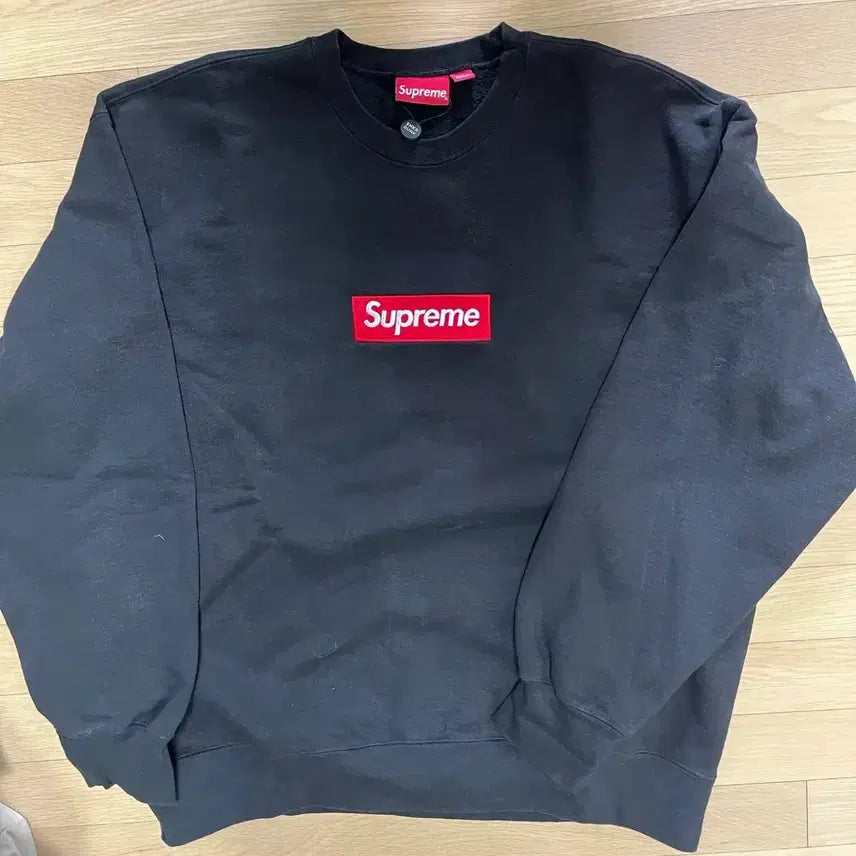 [BUNJANG] Supreme Box Logo Crewneck Black (XXL/2XL) 22FW / (XXL/2XL) 슈프림 박스로고 크루넥 블랙 - 22FW