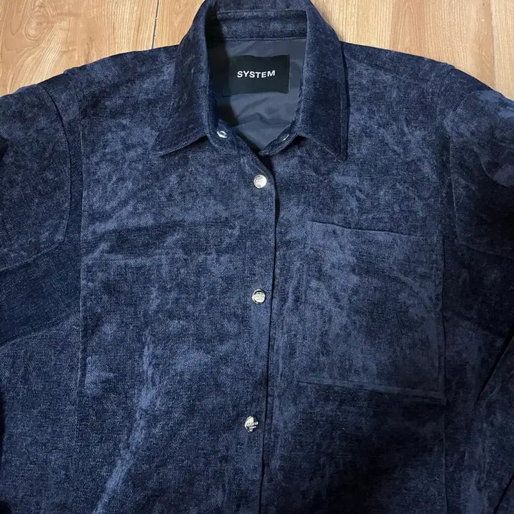 [BUNJANG] System Navy Button-Up Shirt Jacket / 한섬 시스템 셔츠자켓