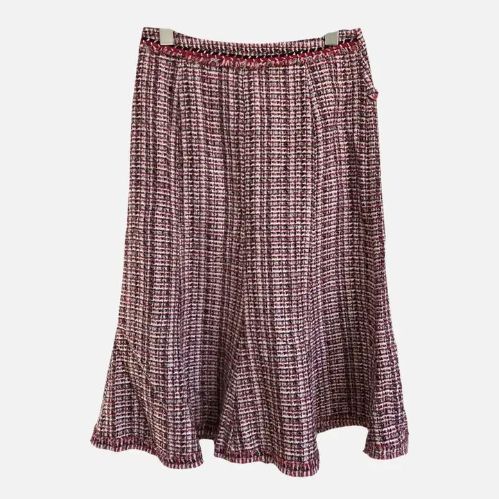 [BUNJANG] All Day Tweed Skirt / 와인 여자 트위드 스커트 66-91 M7115