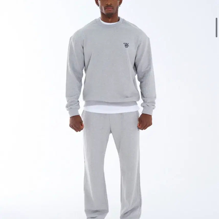 [BUNJANG] Turtle Neck Wide Banding Training Pants Mélange (XL) / 터틀백 와이드 밴딩 트레이닝 팬츠 멜란지 (XL)