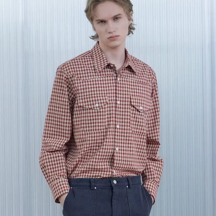 [BUNJANG] Tony Lawrence Check Western Shirt / (1회착용)토니로렌스  체크 웨스턴 셔츠 [정가 89,000원]
