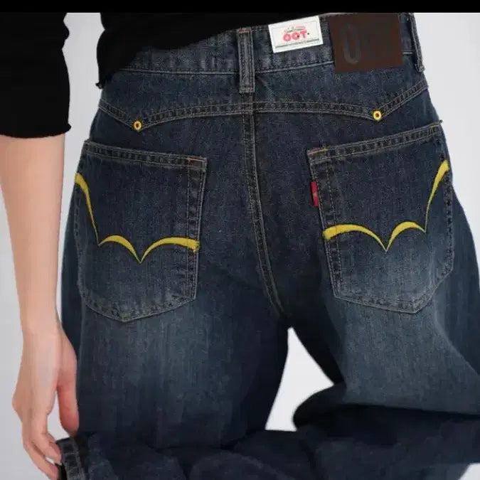 [BUNJANG] OOTJ Yellow Point Wide Vintage Denim / OOTJ 옐로 포인트 와이드 빈티지 데님