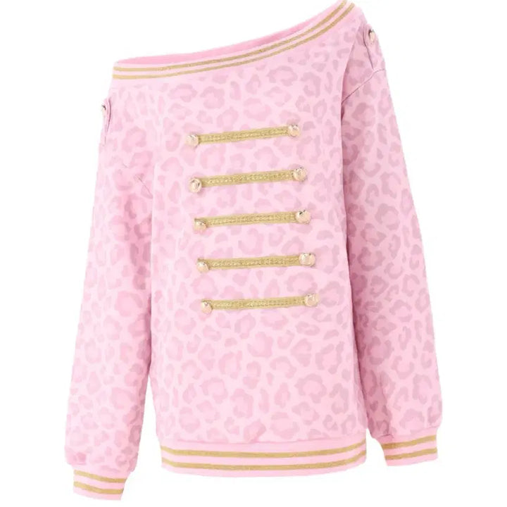 [BUNJANG] Baby Metal Club (BMC) Leopard Epaulet Sweatshirt / 베메클 레오파드 에폴렛 스웻 셔츠 판매 교환 bmc 베이비메탈클럽