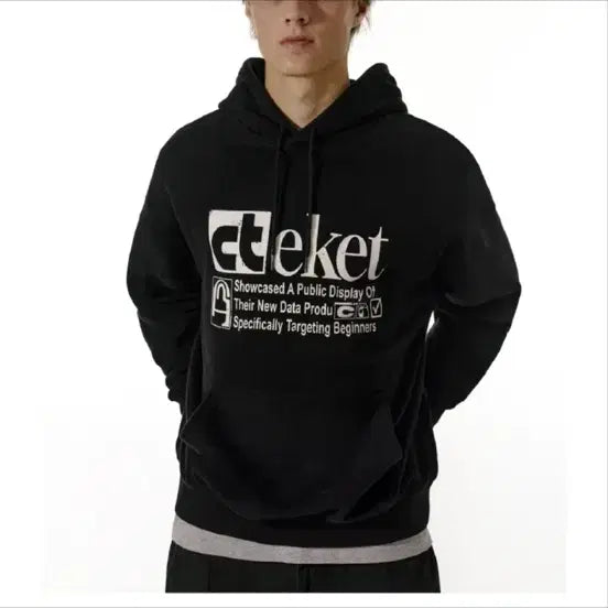 [BUNJANG] Teket Hoodie Black M / [정가 9.7] 테켓 후드티 블랙