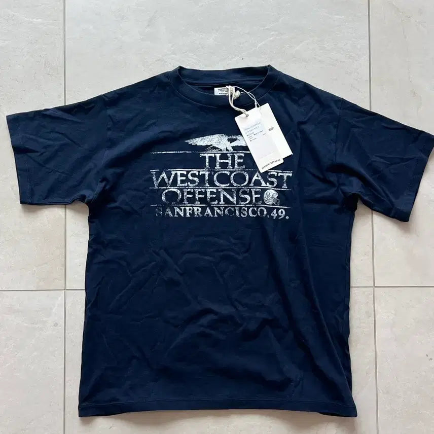 [BUNJANG] Marty &amp; Sons 25ss Printed Tee Navy / [새상품] 마티앤선즈 25ss Printed Tee Navy 3