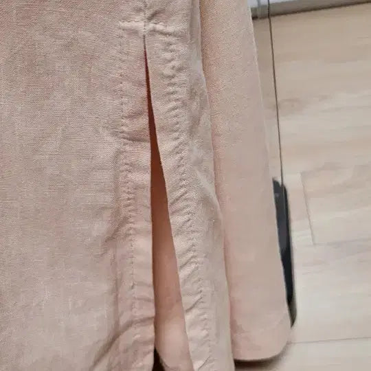 [BUNJANG] Modern Beige Linen Dress / 모던한 베이지색 린넨 원피스