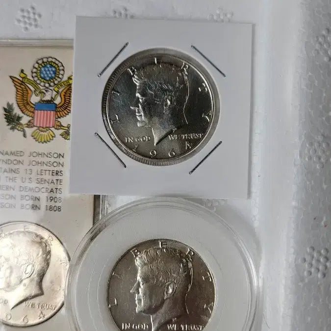 [BUNJANG] 1964 Kennedy Half Dollar Silver Coin Set / 1964 케네디하프 은화5개