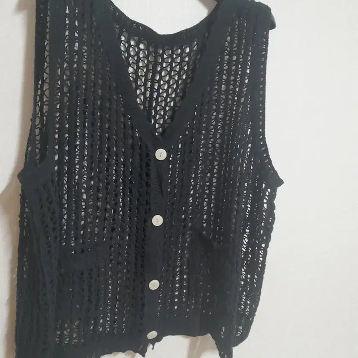 [BUNJANG] Black Cotton Knit Vest / 검정색 면니트 조끼