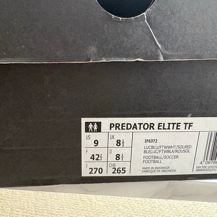 [BUNJANG] Adidas Predator Elite TF 270mm Futsal Shoes / 아디다스 프레데터 엘리트 TF 270mm 블루 풋살화