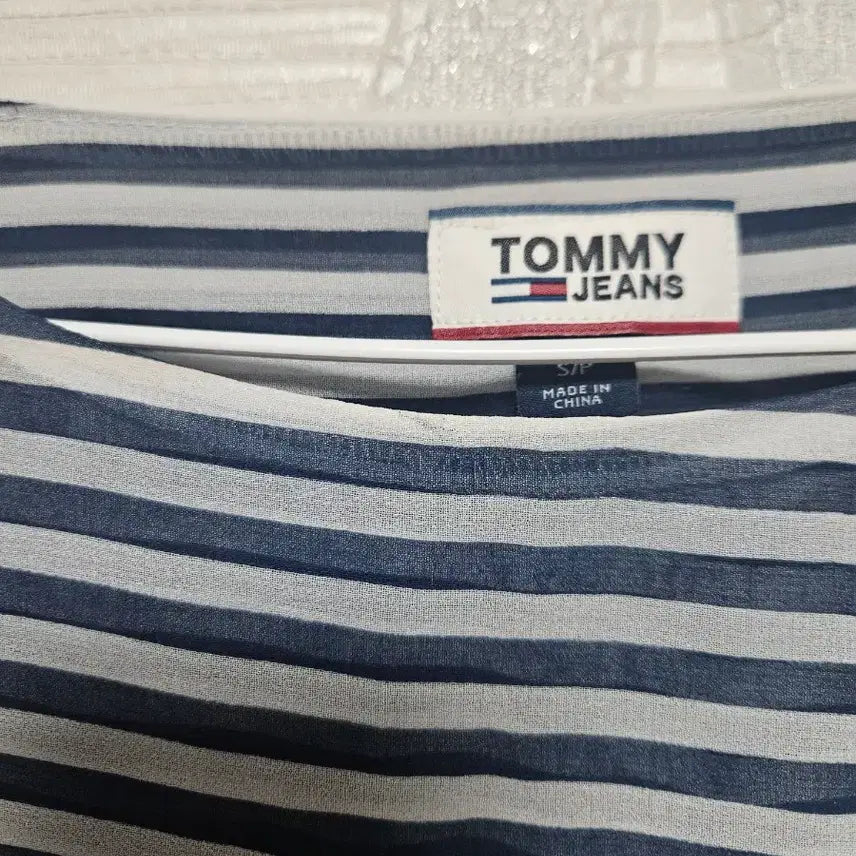 [BUNJANG] Tommy Hilfiger Striped Midi Dress / 타미힐피거 스트라이프 반팔 원피스