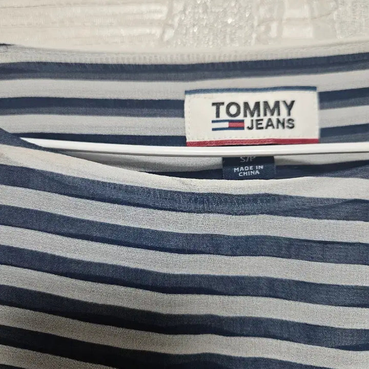 [BUNJANG] Tommy Hilfiger Striped Midi Dress / 타미힐피거 스트라이프 반팔 원피스