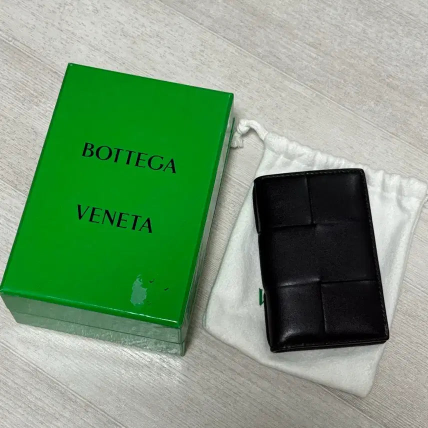 [BUNJANG] Bottega Veneta Flap Card Case Black / 보테가베네타 플랩 카드 케이스 블랙 S급 중고
