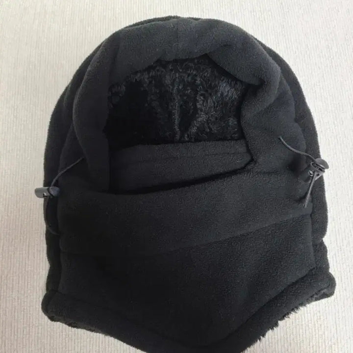 [BUNJANG] Black Winter Fleece Balaclava and Gloves Set / 검정색 방한 플리스 바라클라바 ,장갑