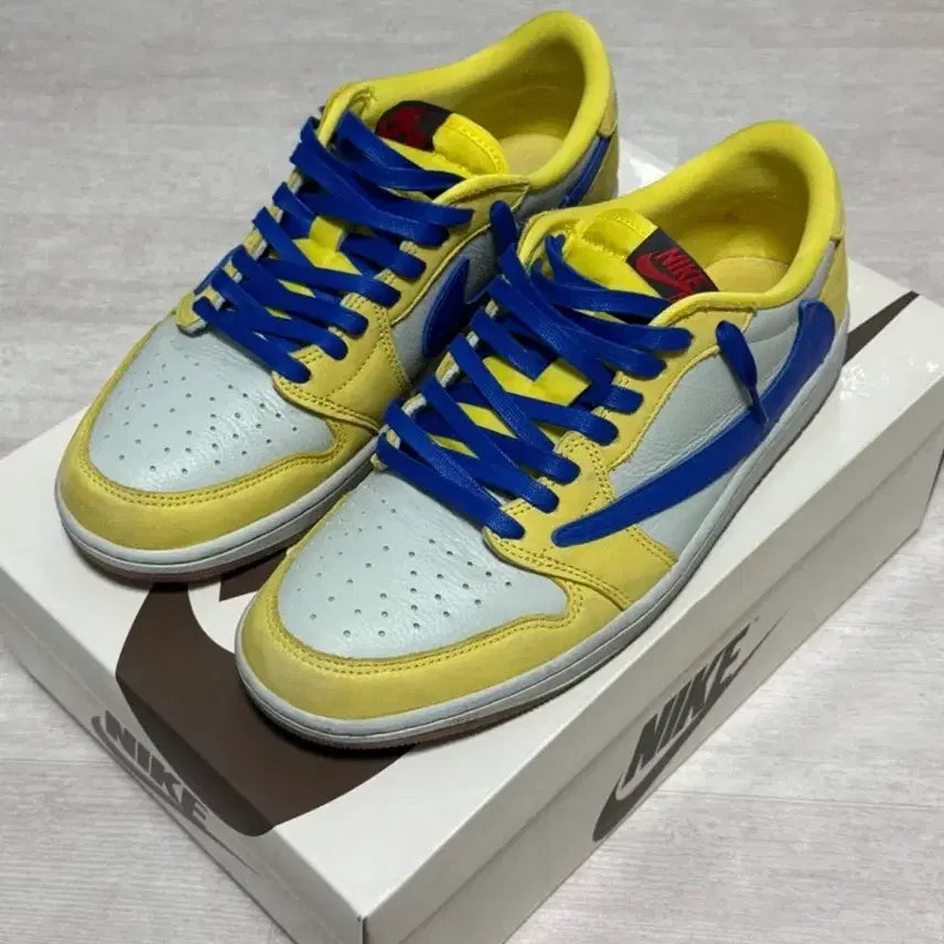[BUNJANG] Nike Air Scott Jordan 1 Low OG Canary Sneakers / 나이키 에어 스캇 조던1 로우 OG 카나리 280