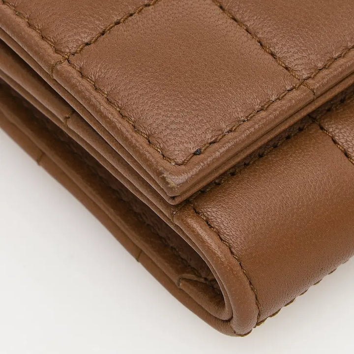 [BUNJANG] Saint Laurent Carree Card Holder Brown Leather / 생로랑 까레 카드지갑